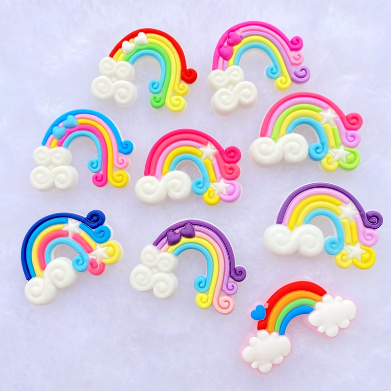 10/20pcs Cute Rainbow PVC Flex - Embellishment Glue Craft 评论和价格