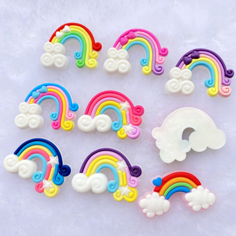 10/20pcs Cute Rainbow PVC Flex - Embellishment Glue Craft 评论和价格